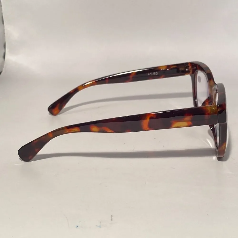 1492 Mona Reading Glasses 1.50 Reading Glasses Tortoise Frames NWT